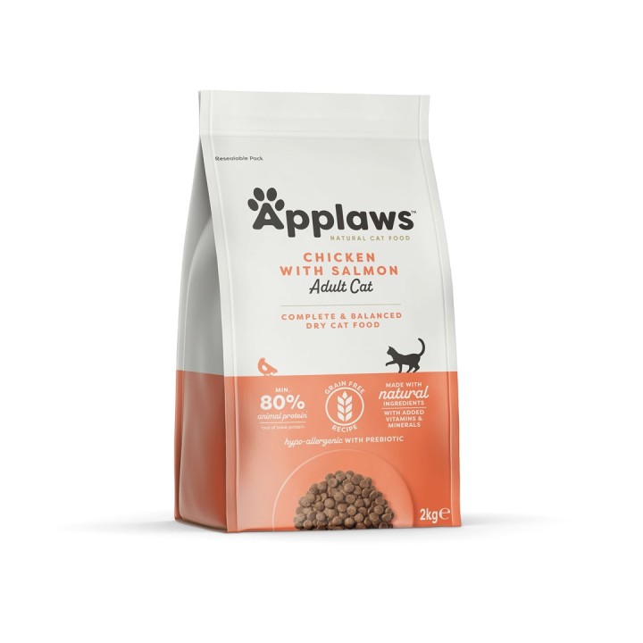 APPLAWS Pollo con salmone - cibo secco per gatti - 2kg