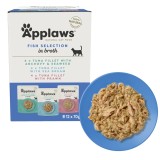 APPLAWS Selezione di pesce multipack in brodo - cibo umido per gatti - 12x70g