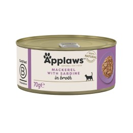 APPLAWS Sgombro con sardina in brodo - cibo umido per gatti - 70g