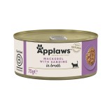 APPLAWS Sgombro con sardina in brodo - cibo umido per gatti - 70g