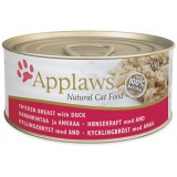 APPLAWS Cibo naturale per gatti Petto di pollo con anatra - cibo umido per gatti - 70g