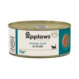 APPLAWS Pesce dell'oceano in brodo - cibo umido per gatti - 70g