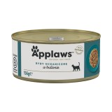 APPLAWS Pesce oceanico in brodo - cibo umido per gatti - 156g