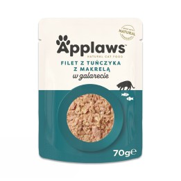 APPLAWS Filetto di tonno con sgombro in gelatina - cibo umido gatto - 70g