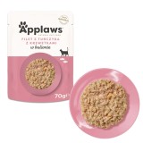 APPLAWS Filetto di tonno con gamberetto in brodo - cibo umido per gatti - 70g
