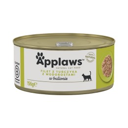 APPLAWS Filetto di tonno con alghe in brodo - cibo umido per gatti - 156g