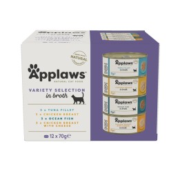 APPLAWS Selezione varia multipack in brodo - cibo umido per gatti - 12x70g