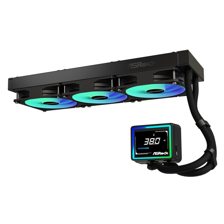 Asrock Challenger 360 kit raffreddamento a liquido processore digitale 12 cm nero