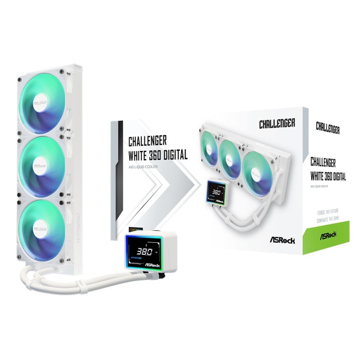 Asrock Challenger bianco 360 raffreddamento all-in-one a liquido processore 12 cm