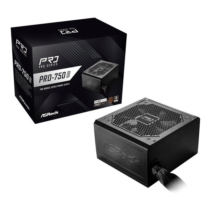 Asrock PRO-750B alimentatore 750 W 24-pin ATX ATX nero