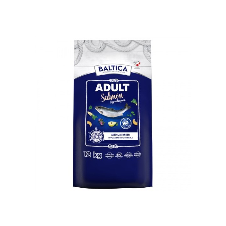 BALTICA Excellent Hypoallergenic Adult Medium breeds salmone - cibo secco per cani - 12kg