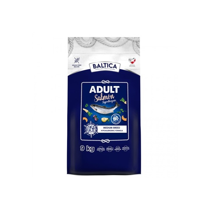 BALTICA Excellent Hypoallergenic Adult Medium breeds Salmone - cibo secco per cani - 9kg