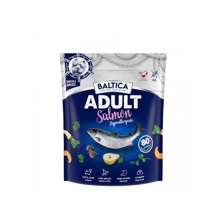 BALTICA Excellent Ipoallergenico Adult Razze piccole Salmone - cibo secco cani - 1kg