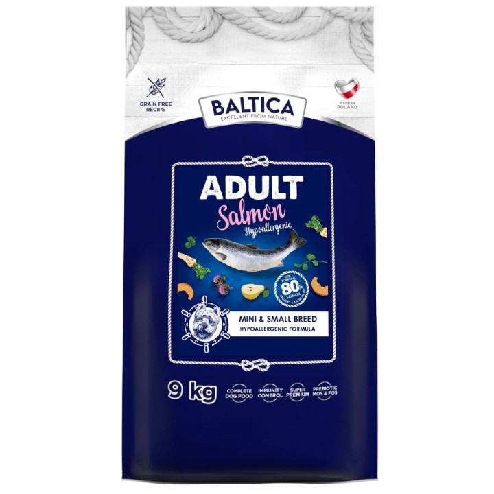 BALTICA Excellent Hypoallergenic Adult Small breeds Salmone - cibo secco per cani - 9kg