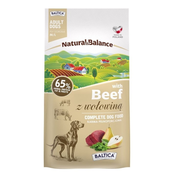 BALTICA Natural & Balance Manzo M/L – cibo secco per cani – 3kg