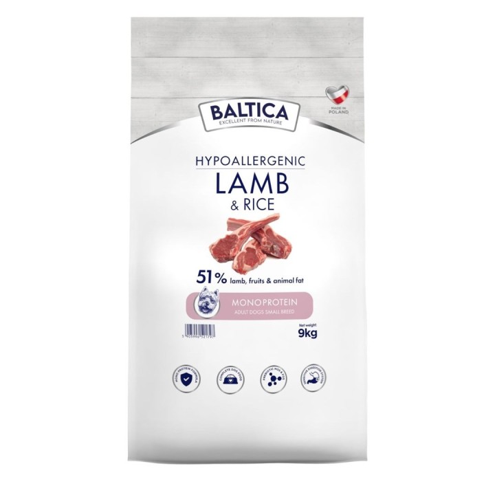 BALTICA Nutraceutic Agnello con riso Piccola razza Mono - cibo secco per cani - 9kg