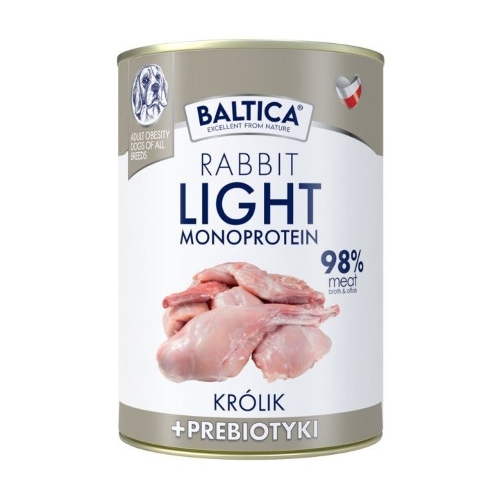 BALTICA Nutraceutic Monoprotein Light Coniglio con prebiotici - cibo umido per cani - 400g