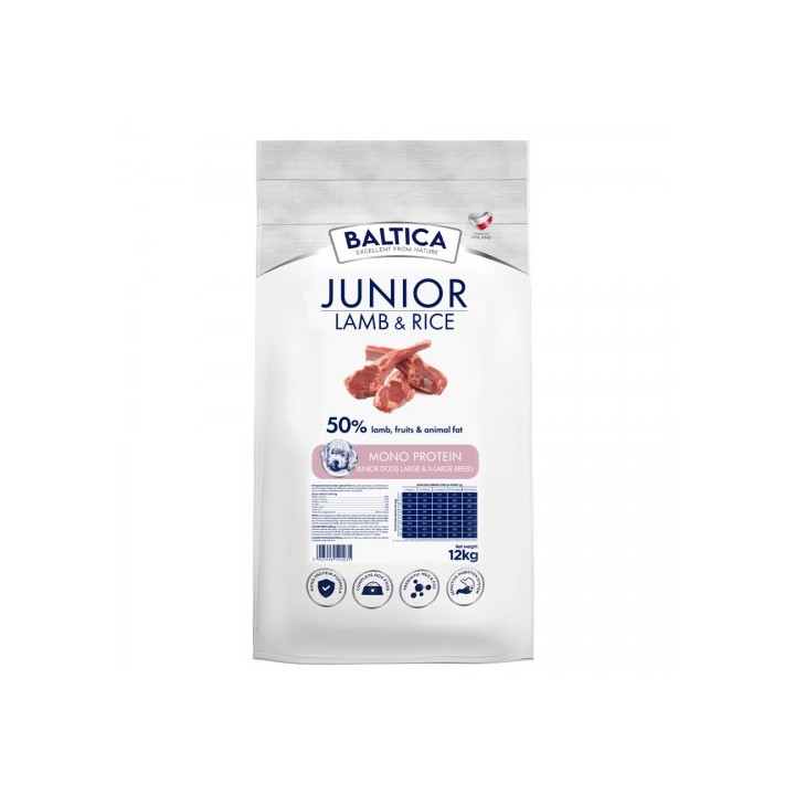 BALTICA Nutraceutic Puppy Monoprotein agnello con riso - cibo secco per cani - 12kg