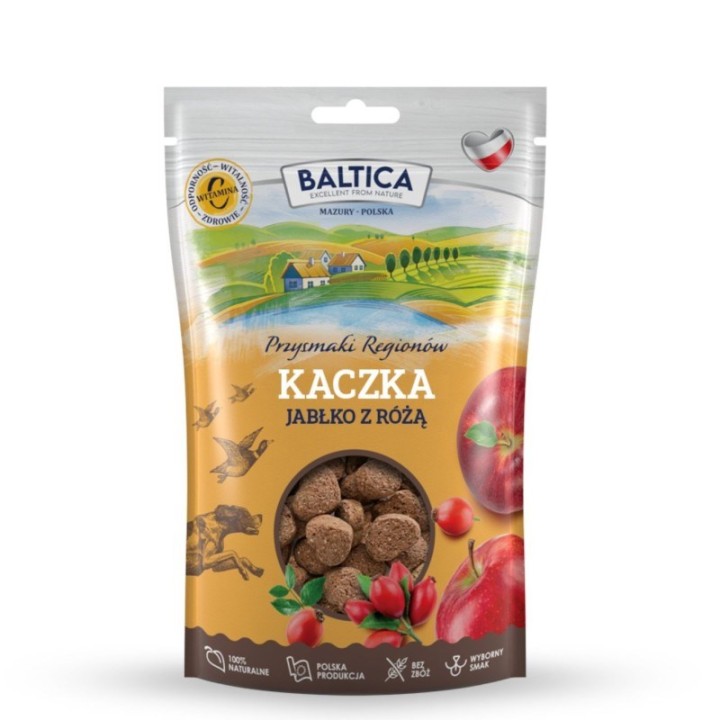 BALTICA Przysmaki regionów Anatra con mela e rosa - snack per cani - 100g