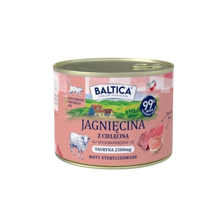 BALTICA Smaki regionów Agnello con vitello - cibo umido per gatti - 185g
