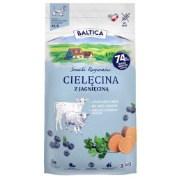 BALTICA Smaki regionów Piccole razze Vitello con agnello - cibo secco per cani - 3kg