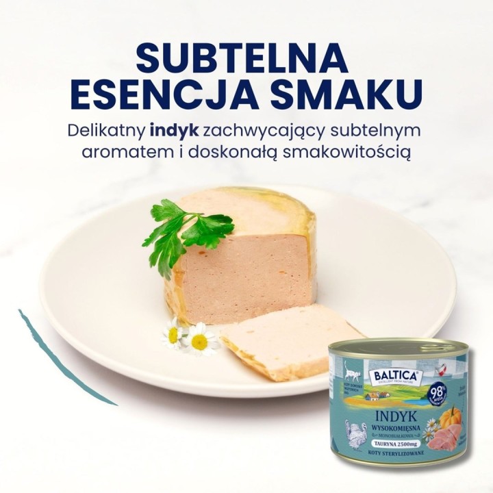 BALTICA Smaki regionów Tacchino Mono - cibo umido per gatti - 400g