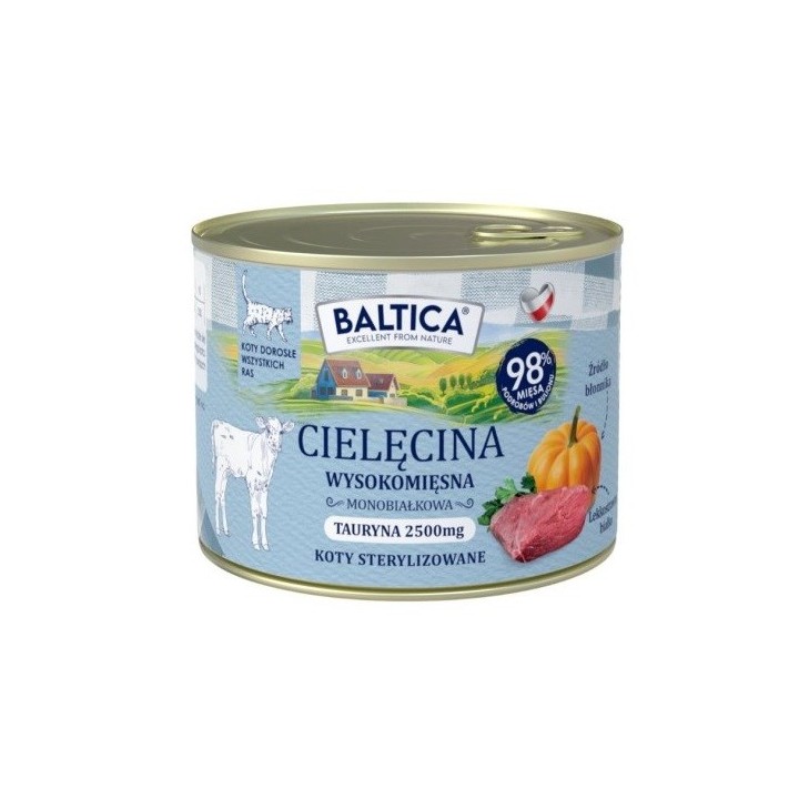 BALTICA Smaki regionów Vitello - cibo umido per gatti - 185g