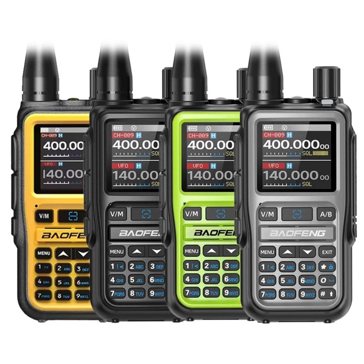 Baofeng UV-5R EU MINI USB-C Bluetooth VHF UHF Aviation Band Grigio Walkie-Talkie