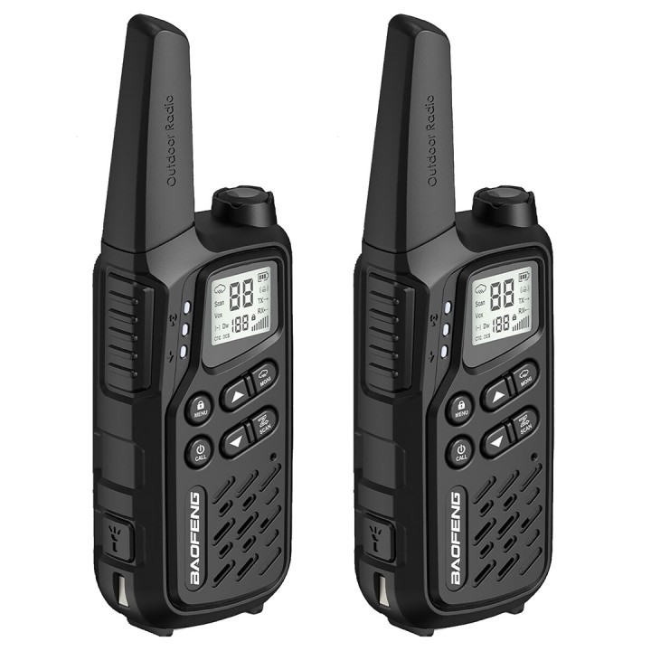 Walkie-Talkie Baofeng BF-T25E nero 2 pezzi