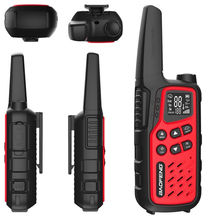 Walkie-Talkie Baofeng BF-T25E rosso 2 pezzi