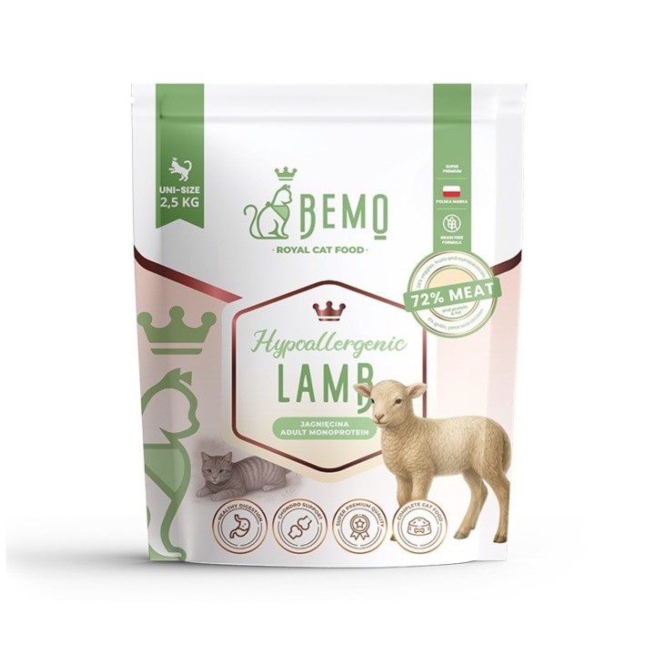 BEMO Gatto Ipoallergenico Agnello - cibo secco per gatti - 2 5kg
