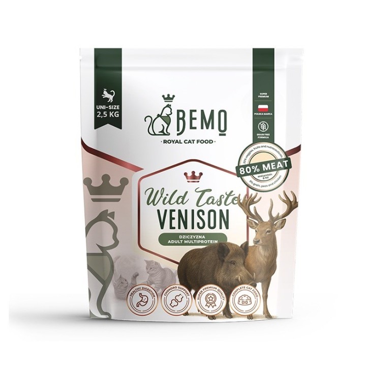 BEMO Cat Wild Taste Cervo - cibo secco per gatti - 2 5kg