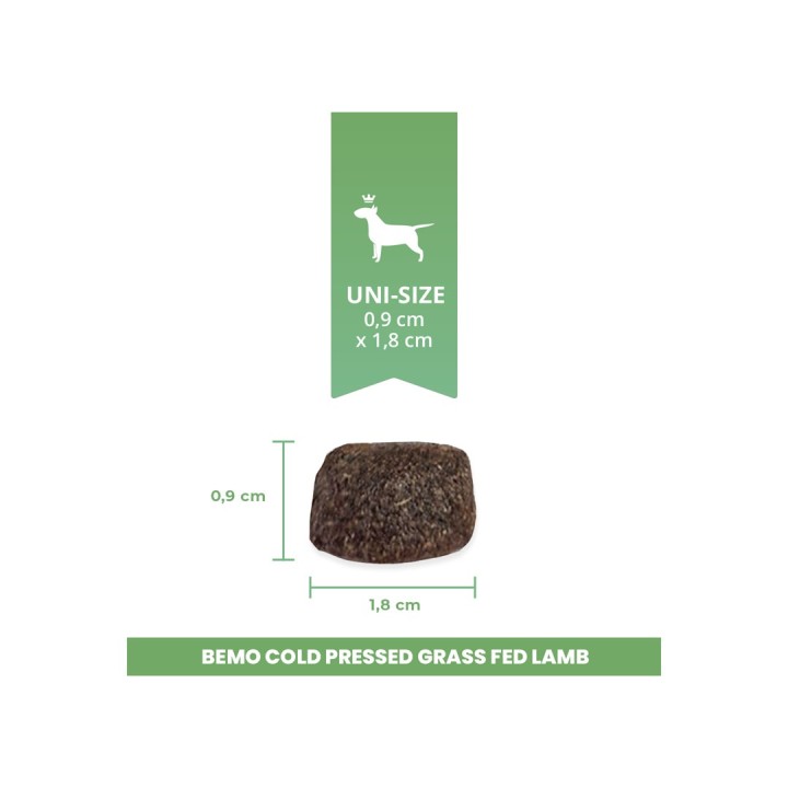 BEMO Agnello alimentato a erba pressato a freddo - cibo secco per cani - 1kg