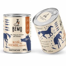 BEMO Cavallo by siemię uśmiał Mono - cibo umido per cani - 800g