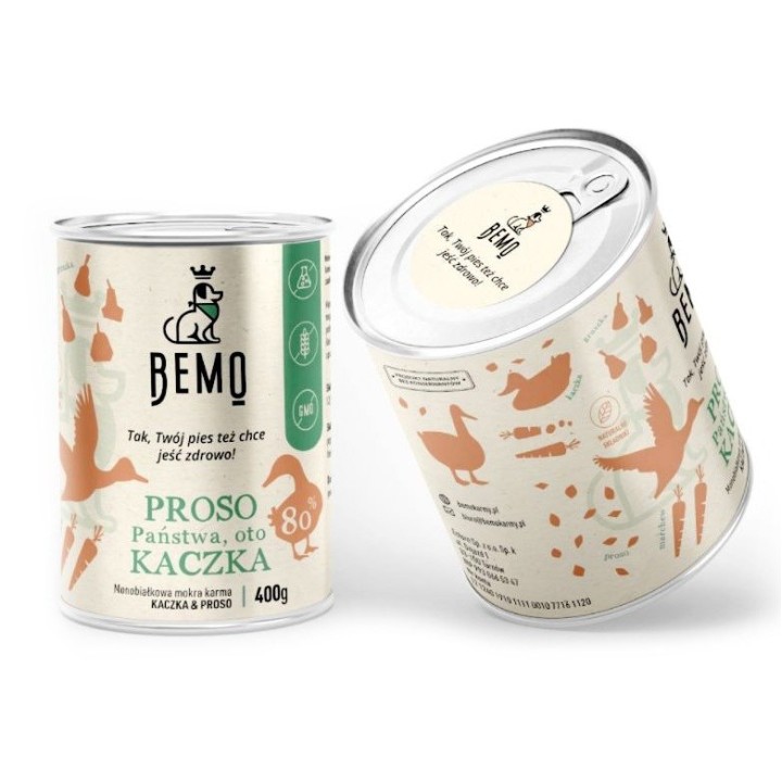 BEMO Proso Państwa oto Anatra Mono - cibo umido per cani - 400g