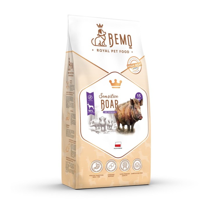 BEMO Sensitive Cinghiale Medium/Large Mono - cibo secco per cani - 15kg