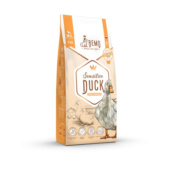 BEMO Sensitive Anatra Medium/Large Mono - cibo secco per cani - 3kg