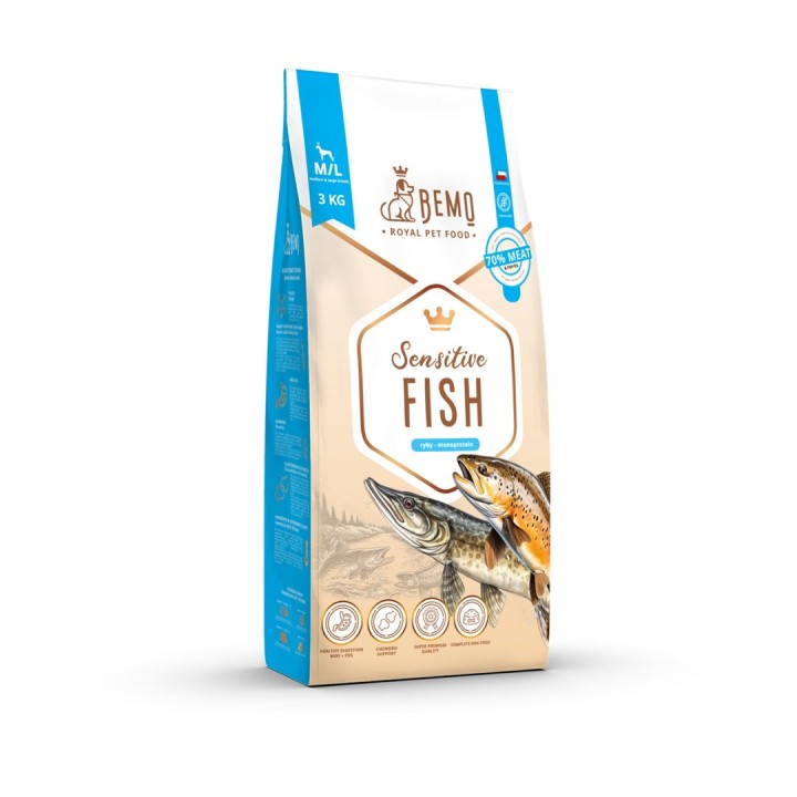 BEMO Sensitive Pesce Medium/Large Mono - cibo secco per cani - 3kg