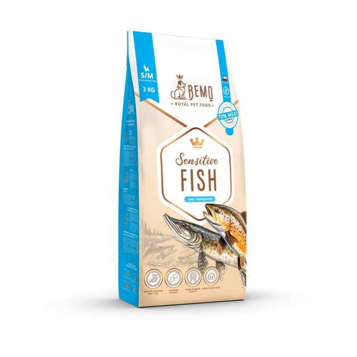 BEMO Sensitive Pesce Small/Medium Mono - cibo secco per cani - 3kg