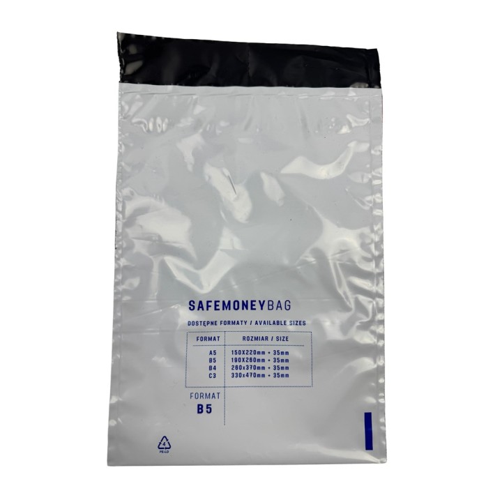 Bestpak SAFEMONEYBAG buste di sicurezza bianche B5 190mmx260mm+35mm 100 pezzi