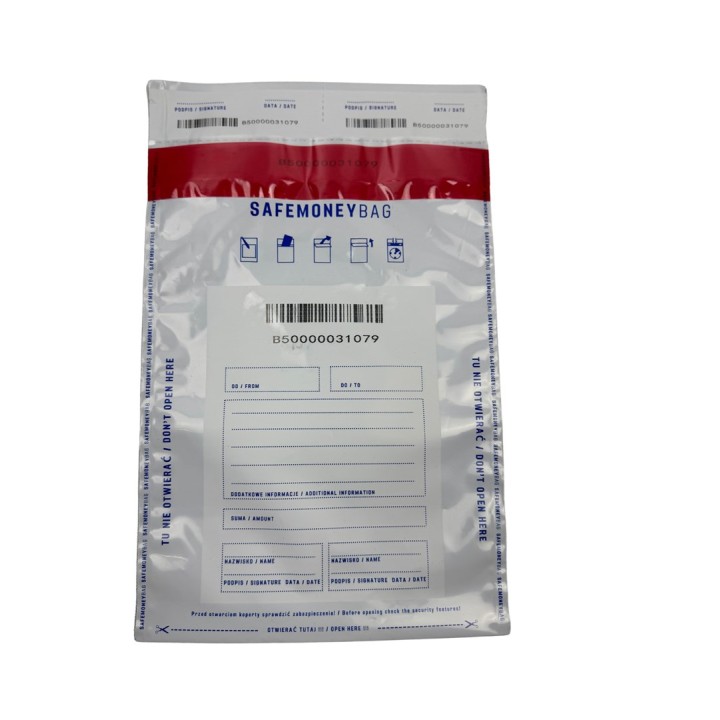 Buste di sicurezza BESTPAK SAFEMONEYBAG buste per depositi 190x260+35 mm B5 100 pz. Trasparente
