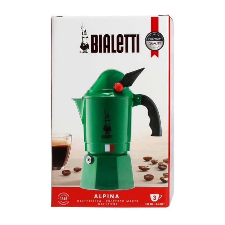 Bialetti Moka Break Alpina Caffettiera Moka verde