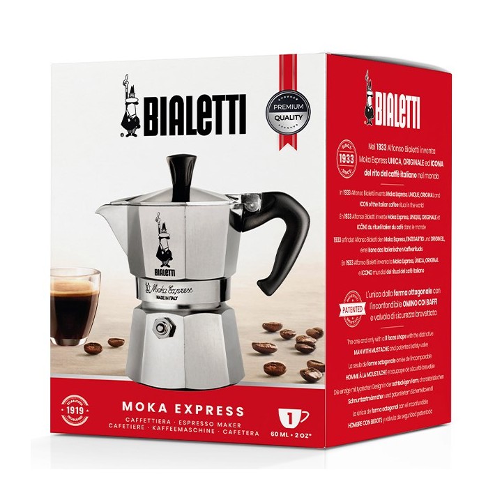 Bialetti Moka Express Macchinetta del caffè 0.06 L Alluminio nero