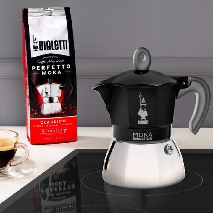 Bialetti Moka Induzione Caffettiera Moka 4TZ nero
