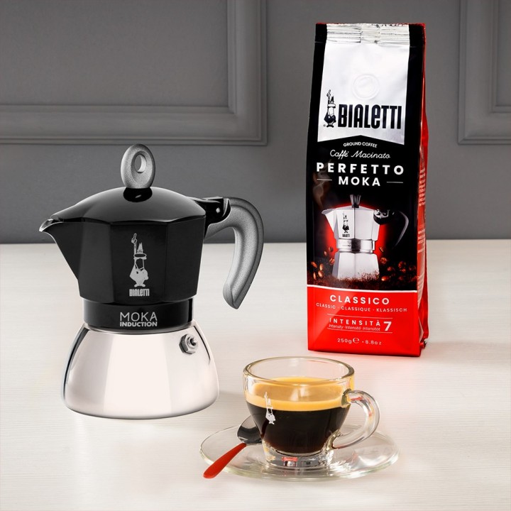 Bialetti Moka Induzione Caffettiera Moka 4TZ nero