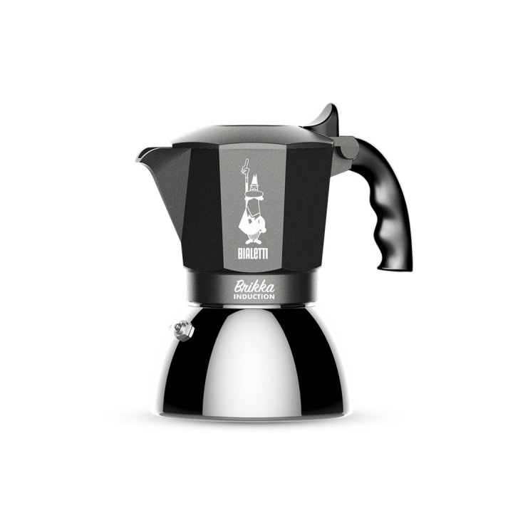 Caffettiera BIALETTI BRIKKA INDUCTION 4TZ 180 ml antracite argento