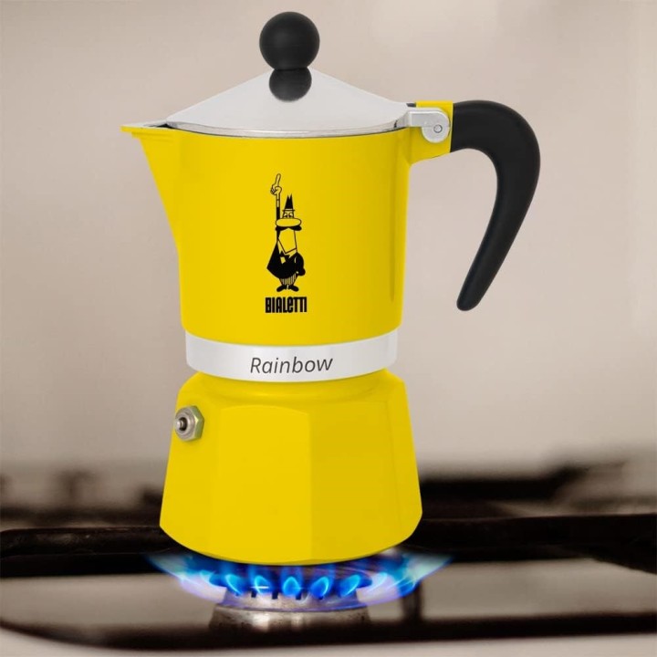 Caffettiera BIALETTI RAINBOW 6TZ 300 ml giallo