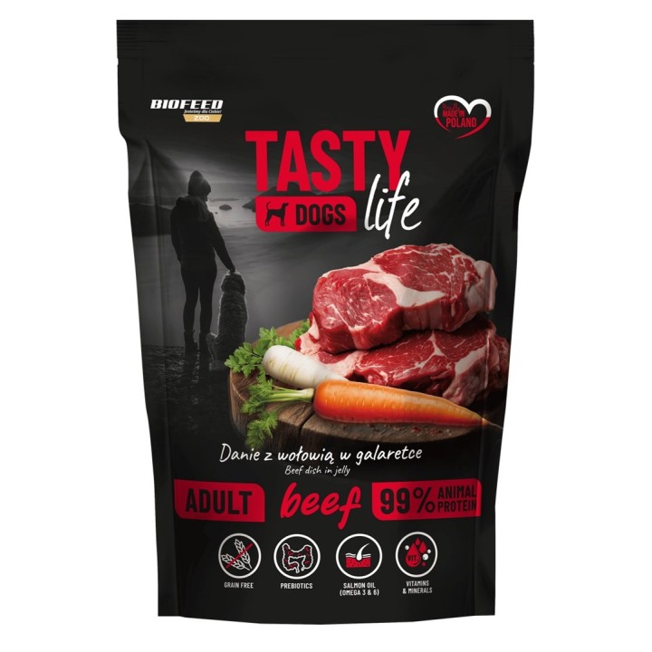 BIOFEED Tasty Dogs Life Manzo - cibo umido per cani - 500g