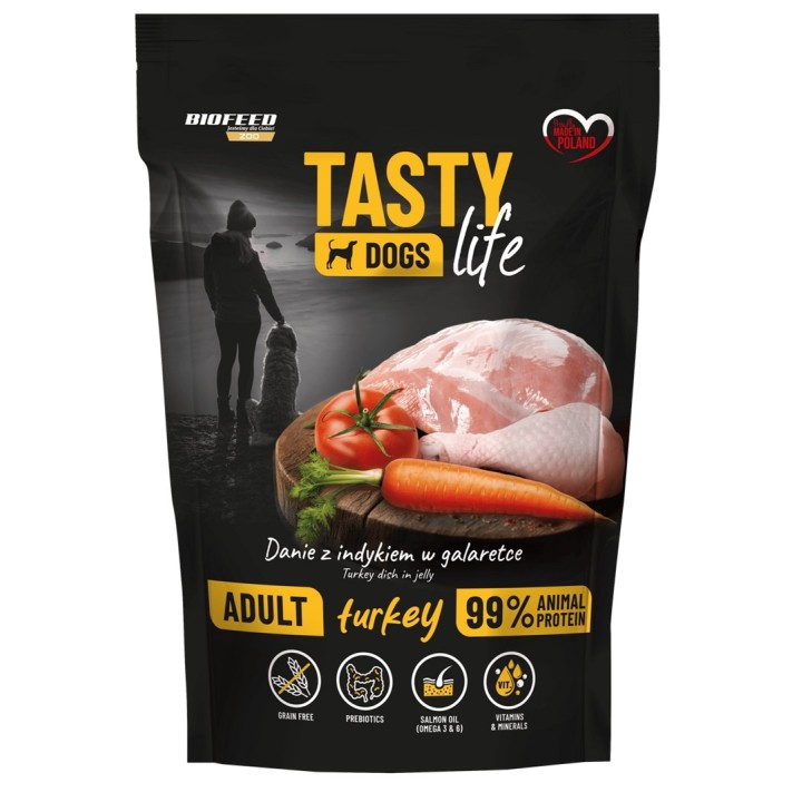 BIOFEED Tasty Dogs Life Tacchino - cibo umido per cani - 150g