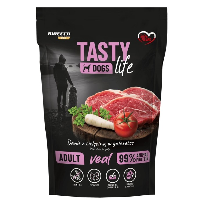 BIOFEED Tasty Dogs Life Vitello - cibo umido per cani - 150g